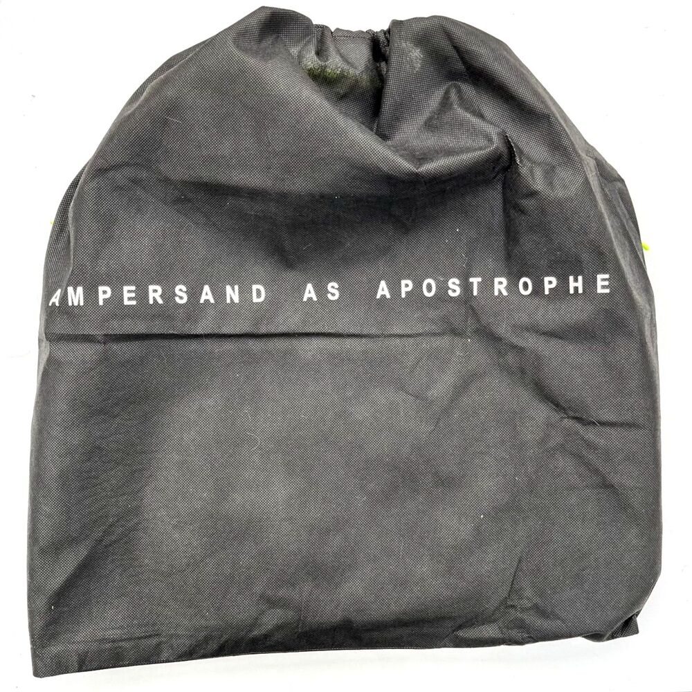 Ampersand As Apostrophe Buffalo Parcel Large Black Leather Bag NWT - Picture 15 of 16